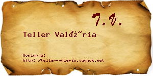 Teller Valéria névjegykártya